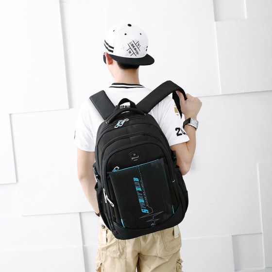 Forestfish School Backpack for Teen Men and Women, Casual Daypack Water-Resistant Lightweight Middle School Bag with Large Capacity
