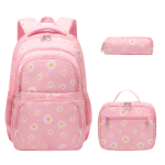 Forestfish 3-Piece Backpack Set for School,Large Capacity Teen Backpack with Insulated Lunch Bag & Pencil Case,Waterproof with Laptop Compartment & Side Pocket